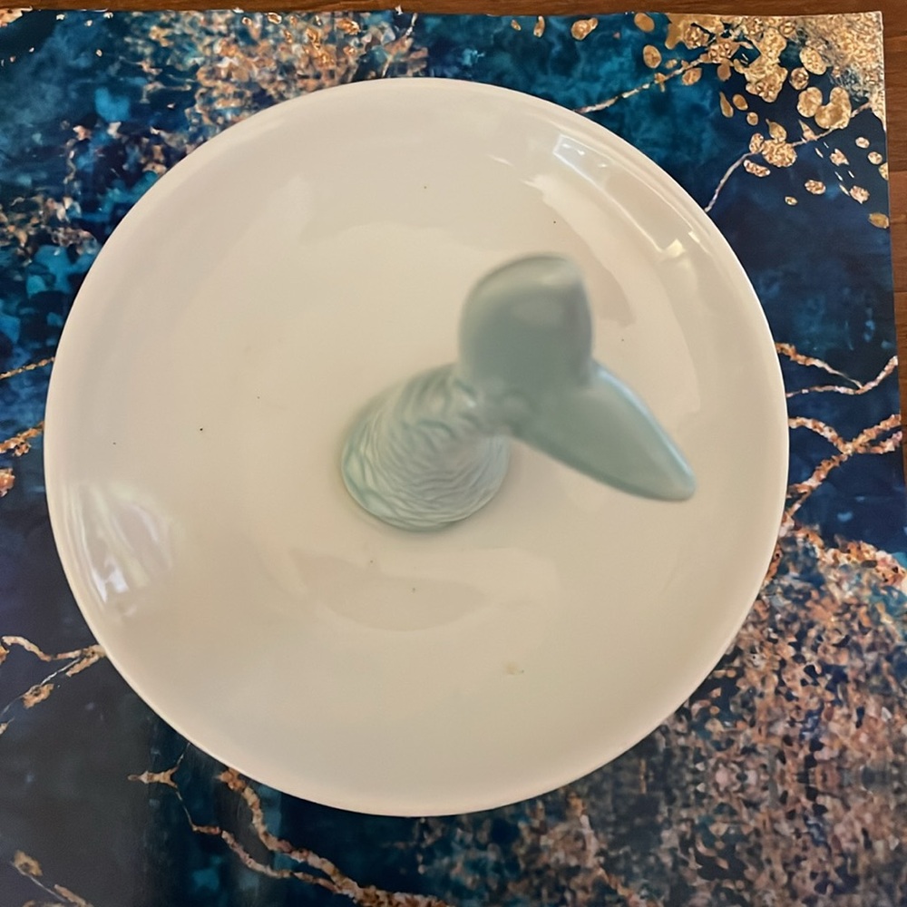 Blue and teal mermaid ring dish